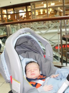 First we went to the mall...